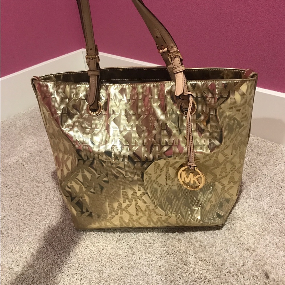 Gold Michael Kors Purse